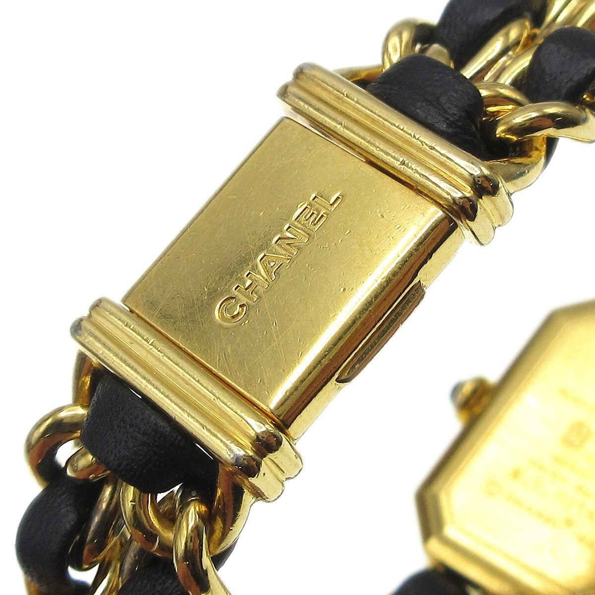 Chanel Premiere Rock Quartz Watch Plated Metal And Leather Watch