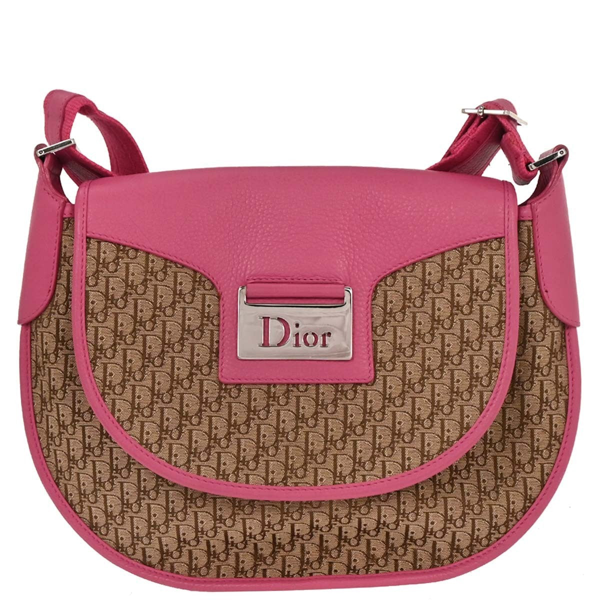 Christian Dior Trotter Shoulder Bag Canvas Beige Canvas Shoulder Bag Bag (Pre-Owned)