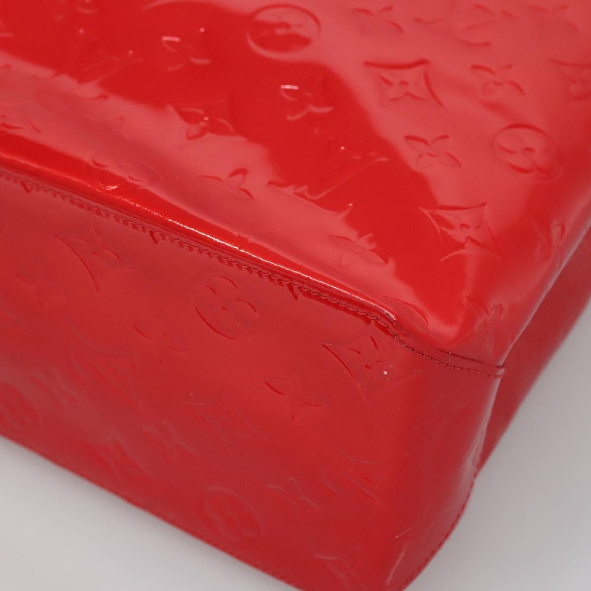 Louis Vuitton Reade Handbag Monogram Vernis Red Patent_Leather Handbag