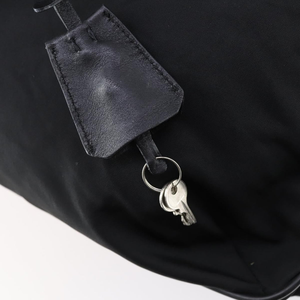 Prada Porta Computer Briefcase Tessuto And Saffiano Leather Black Nylon Briefcase Bag