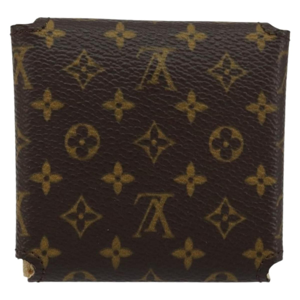 Louis Vuitton Case Jewelry Box Canvas Brown Canvas Wallets Accessory