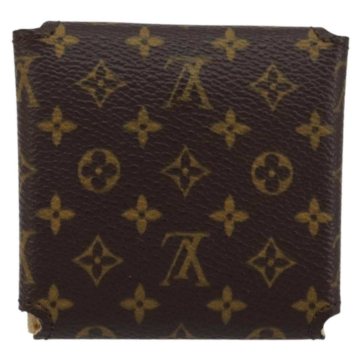 Louis Vuitton Case Jewelry Box Canvas Brown Canvas Wallets Accessory