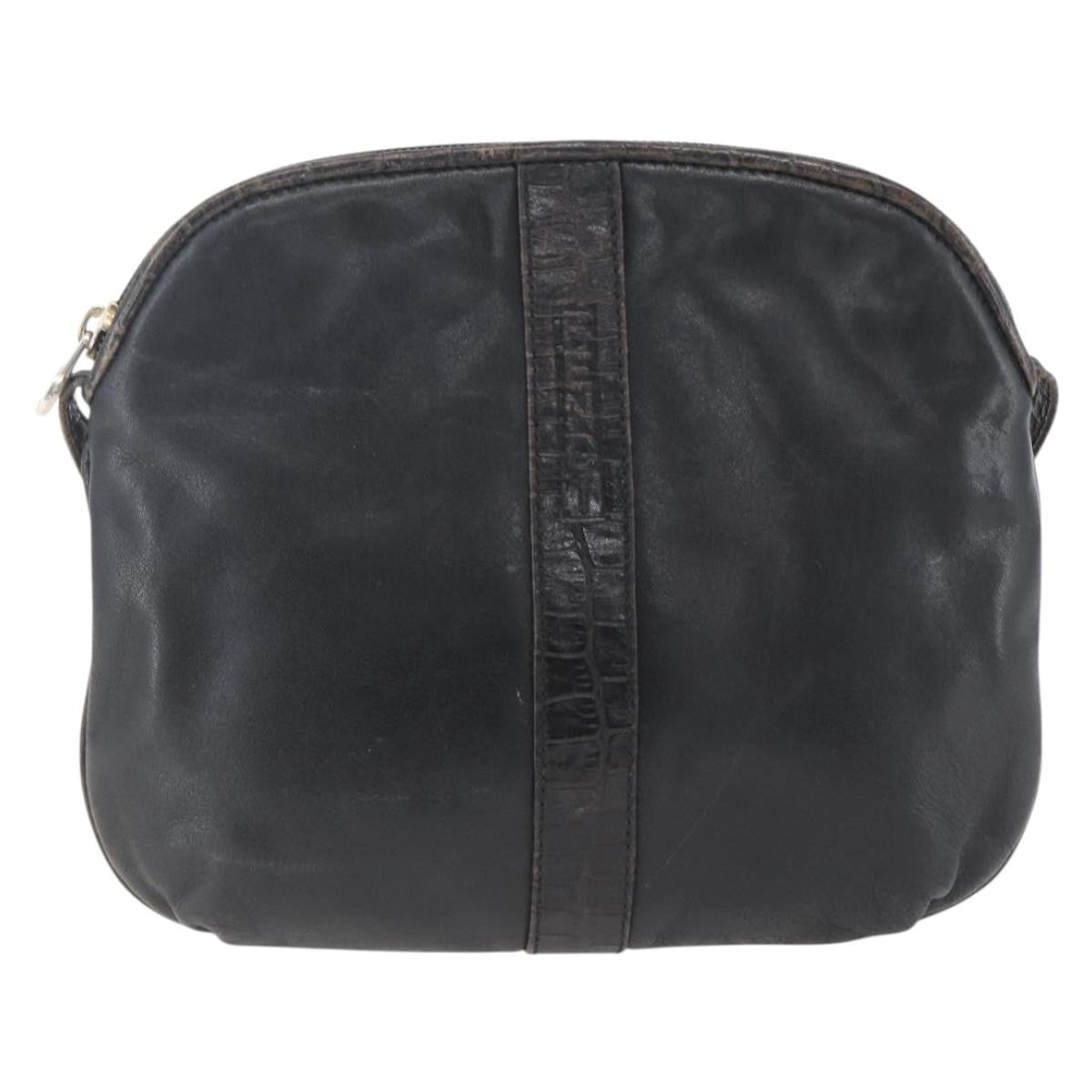 Fendi Vintage Shoulderbag Leather Black Leather Shoulder Bag Bag