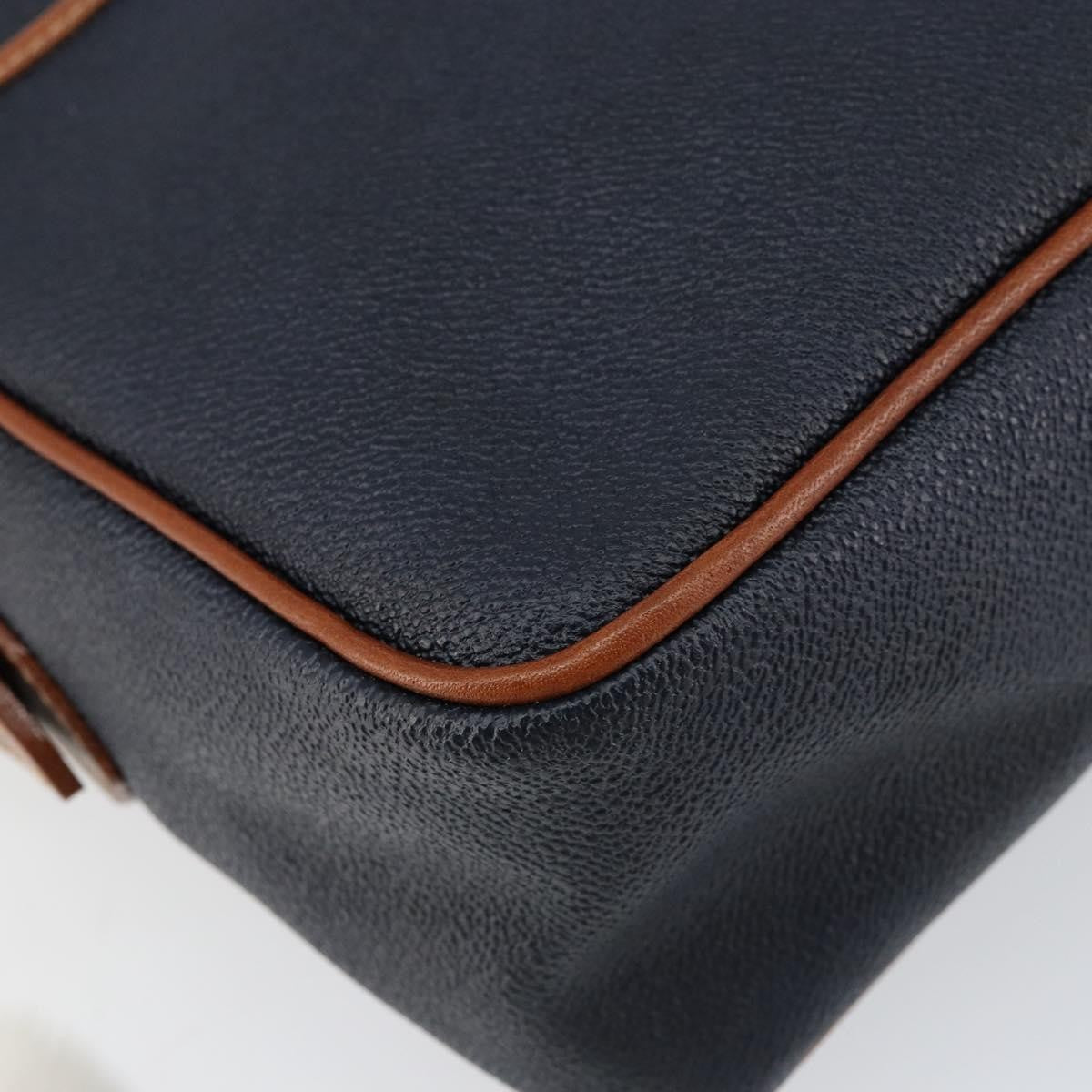 Burberry Vintage Shoulder Bag Leather Navy Leather Shoulder Bag