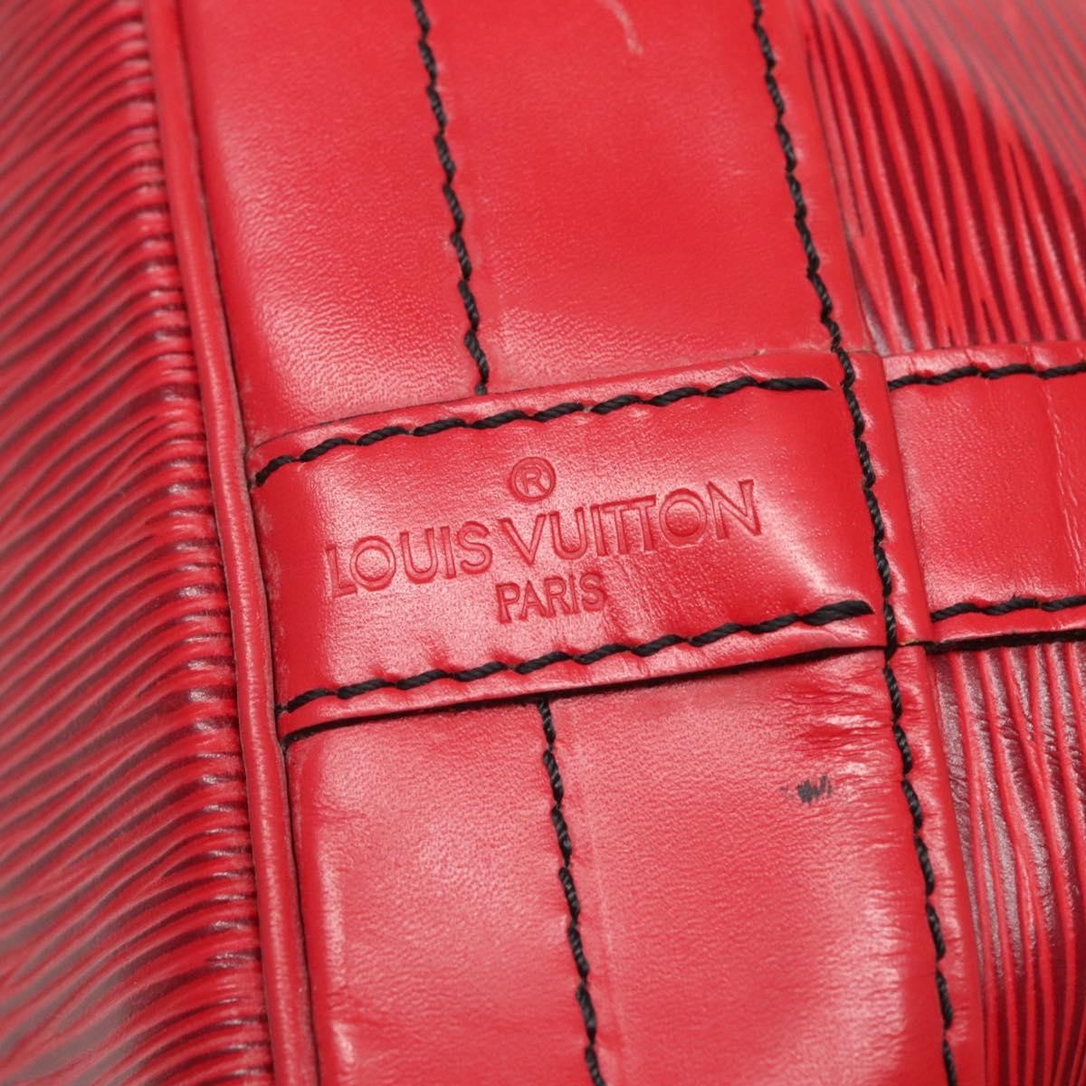 Louis Vuitton Noe Handbag Epi Leather Red Leather Bag