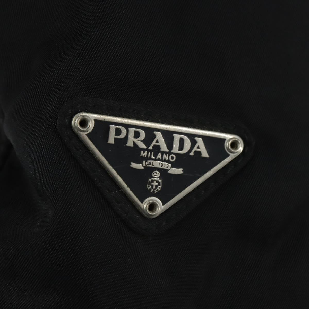Prada Resin Handle Tote Tessuto Black Nylon Tote Bag Bag