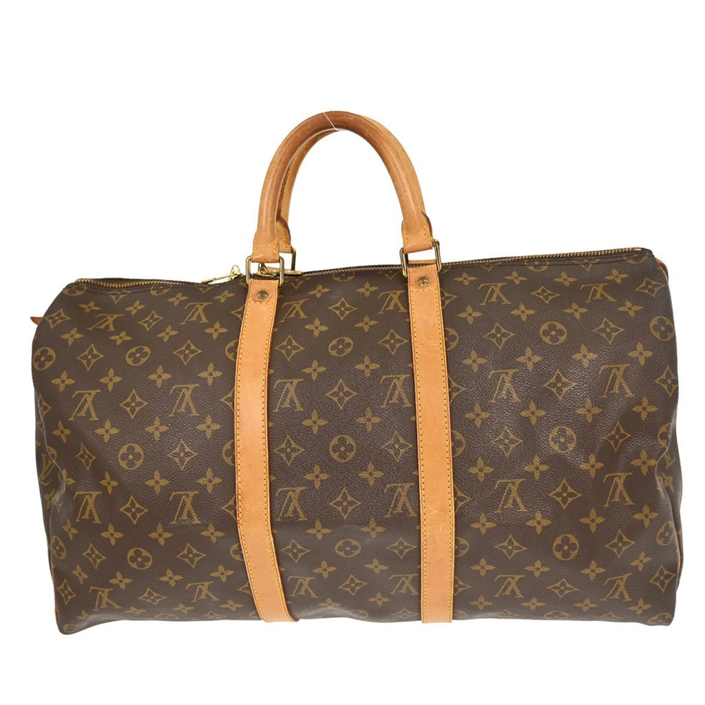 Louis Vuitton Keepall Bag Monogram Canvas Brown Canvas Travel Bag