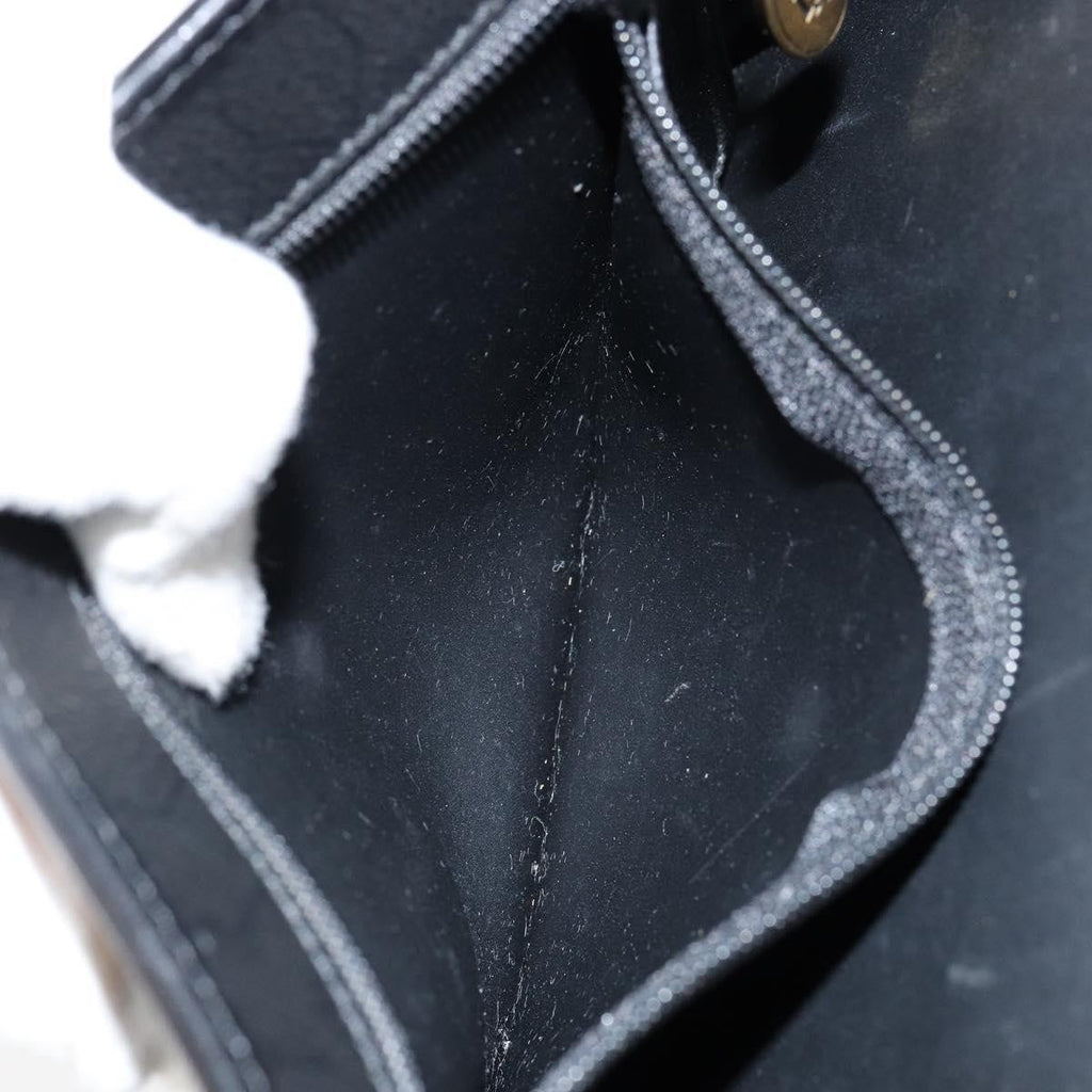 Christian Dior Vintage Honeycomb Flap Crossbody Bag Coated Canvas Black Canvas Shoulder Bag Bag (Pre-Owned)