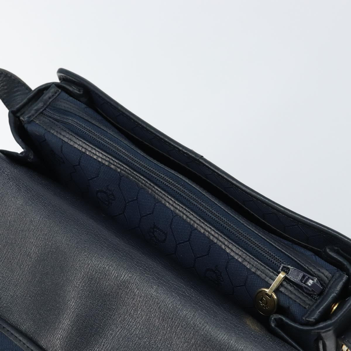 Christian Dior Vintage Honeycomb Shoulder Bag Canvas Navy Canvas Shoulder Bag Bag (Pre-Owned)
