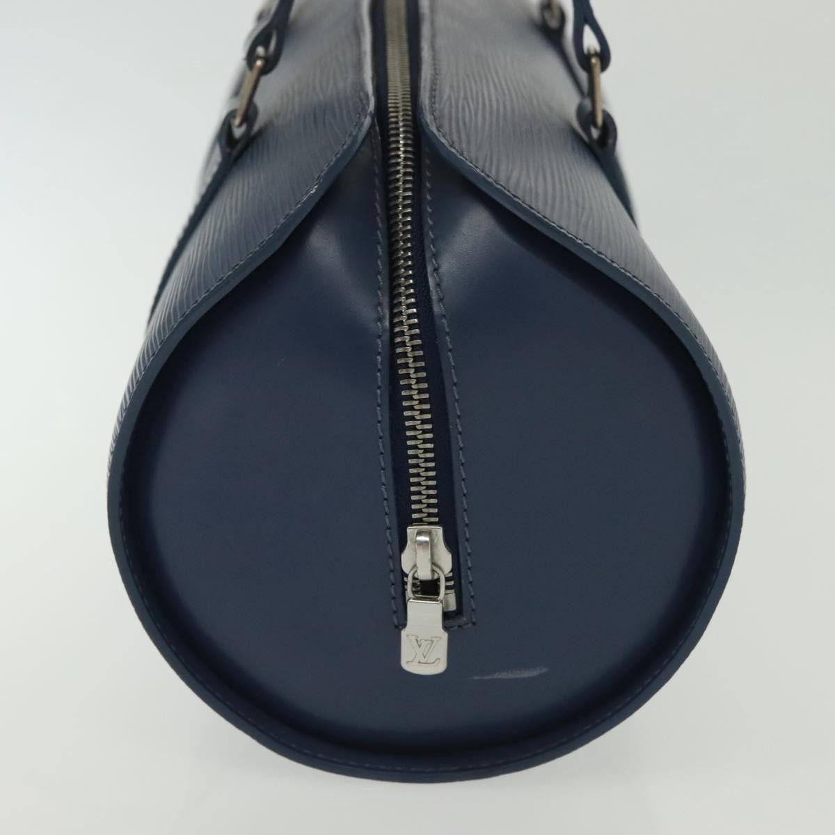 Louis Vuitton Soufflot Handbag Epi Leather Blue Leather Shoulder Bag