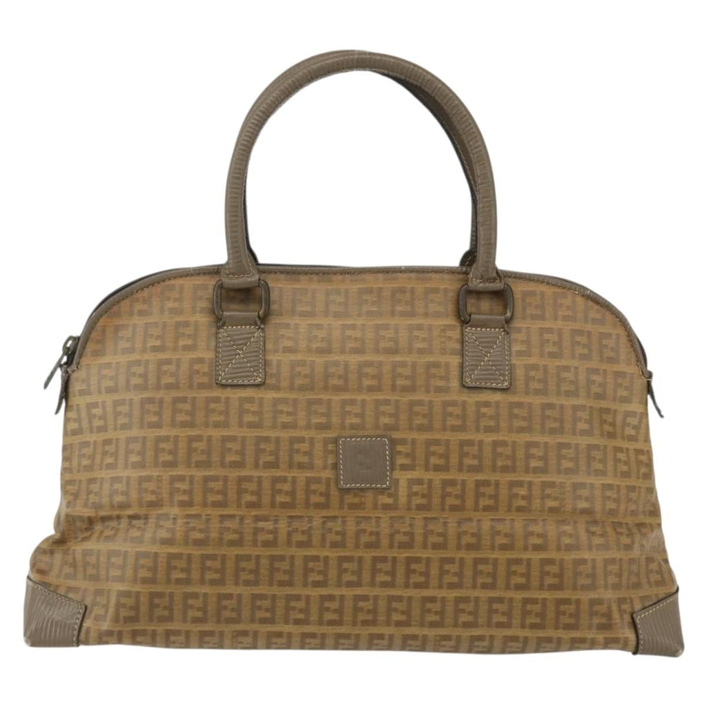 Fendi Zucchino Canvas Brown Canvas Handbag