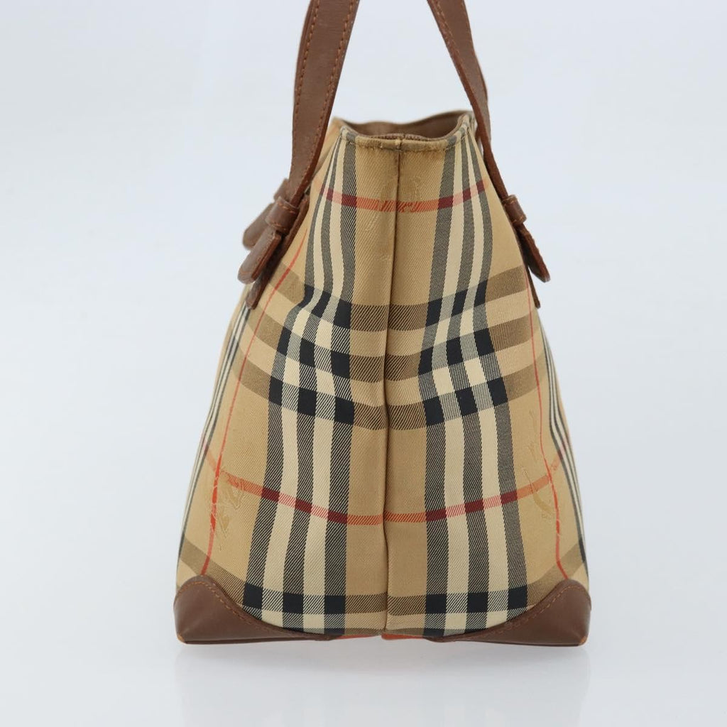 Burberry Nova Check Tote Canvas Check Pattern Beige Canvas Tote Bag