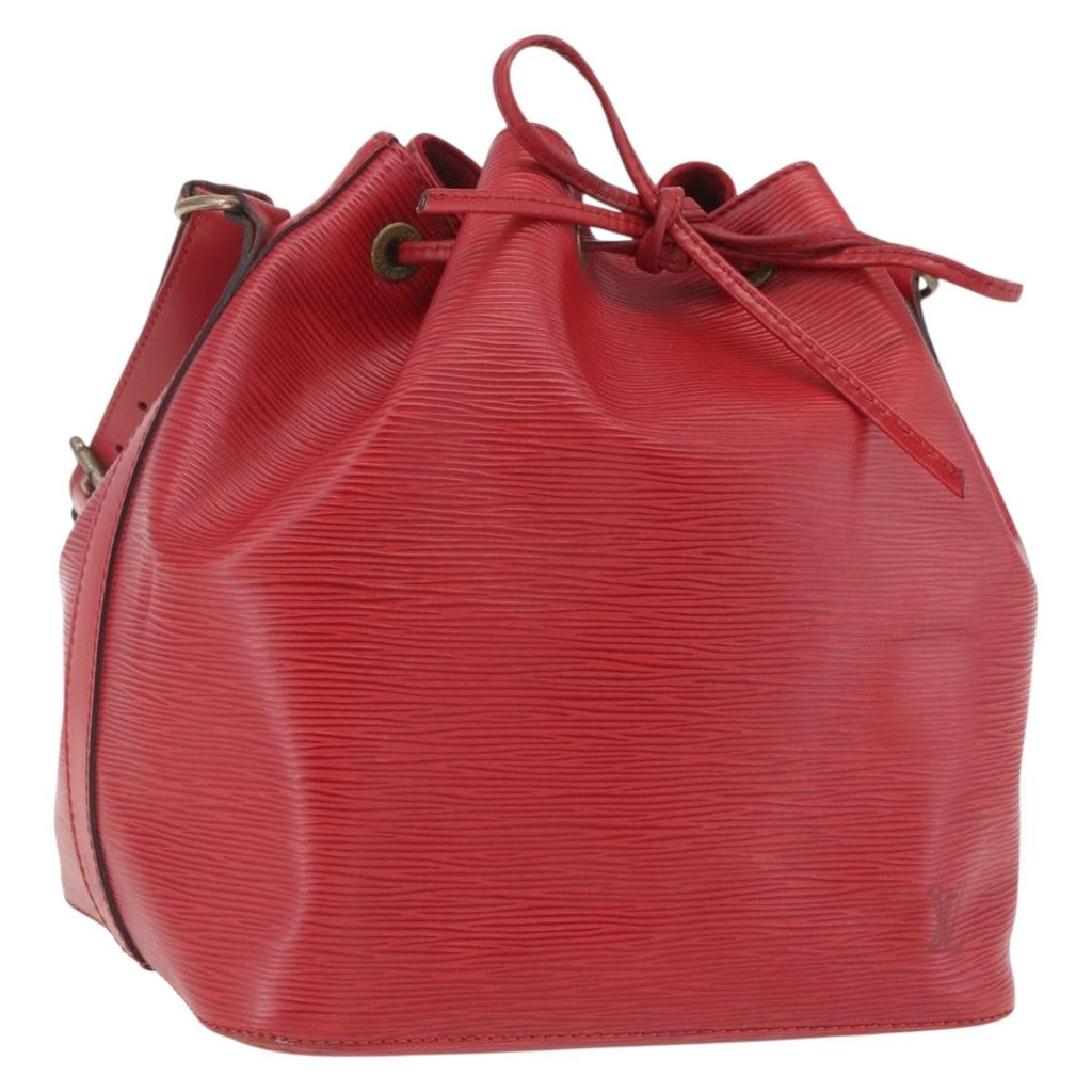 Louis Vuitton Petit Noe Handbag Epi Leather Red Leather Shoulder Bag