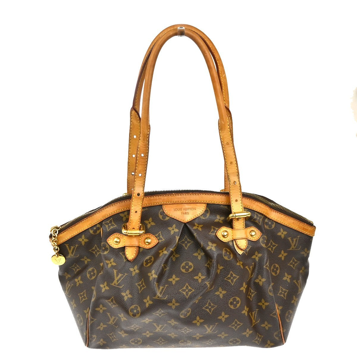 Louis Vuitton Tivoli Handbag Monogram Canvas Brown Canvas Shoulder Bag