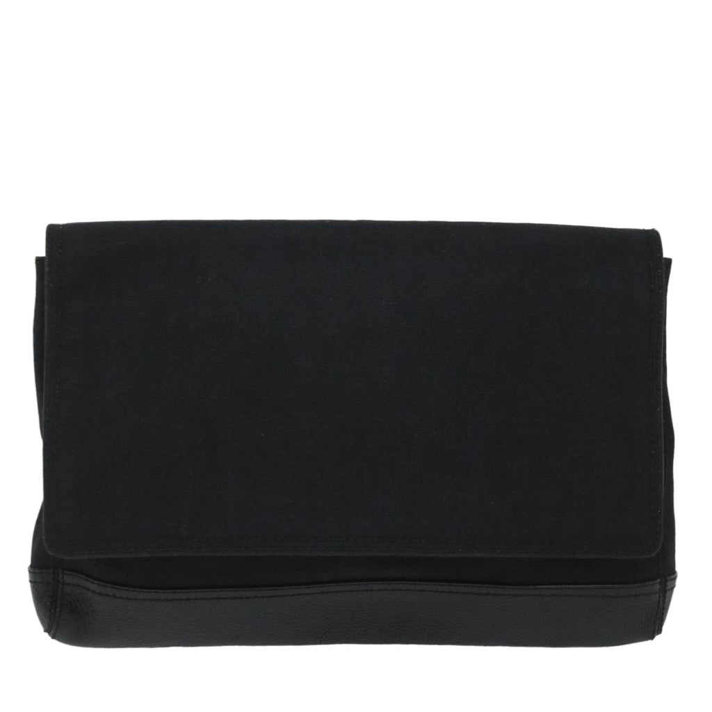 Balenciaga Vintage Pouch Leather Black Canvas Clutche & Pouche