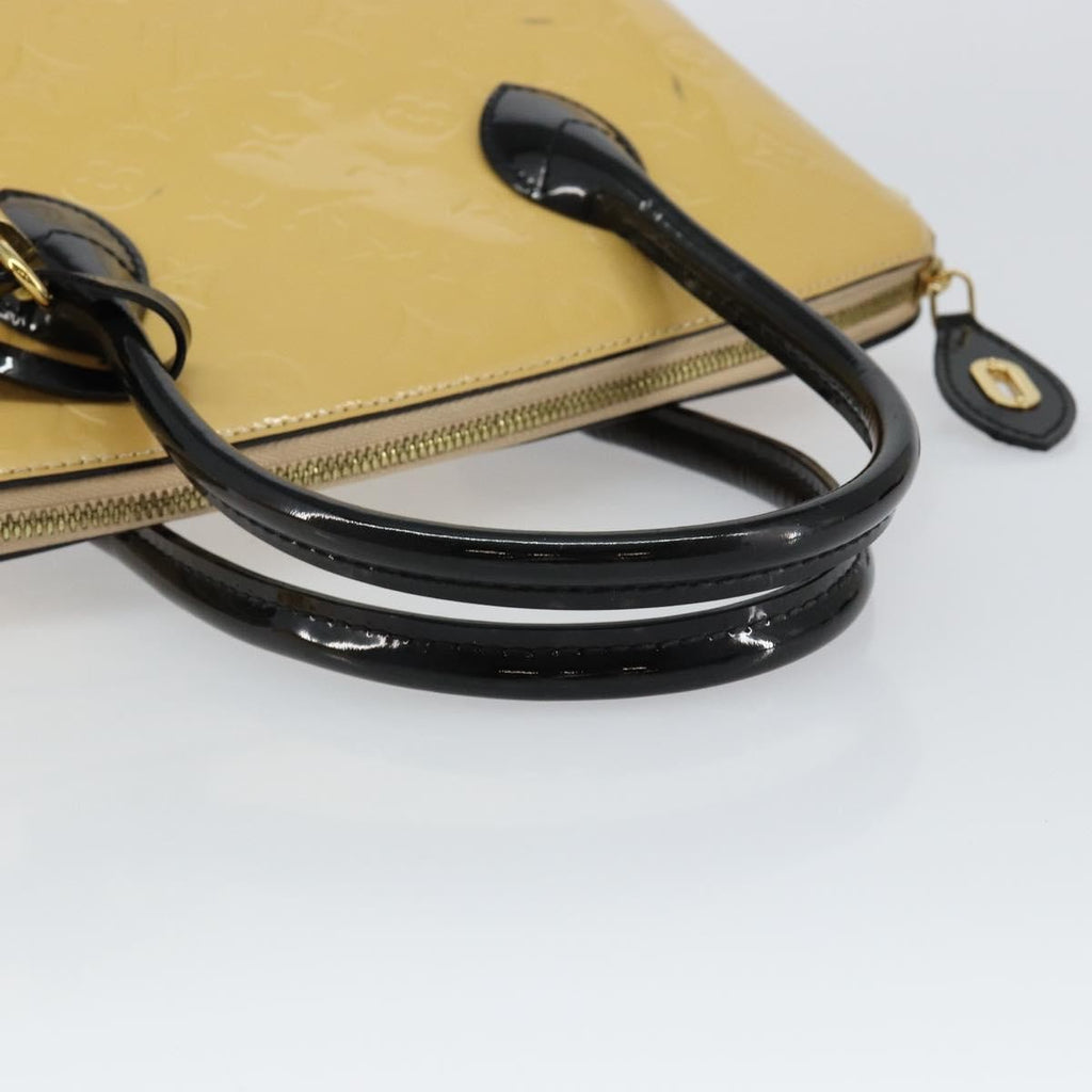 Louis Vuitton Lockit Handbag Monogram Vernis Beige Patent_Leather Tote Bag