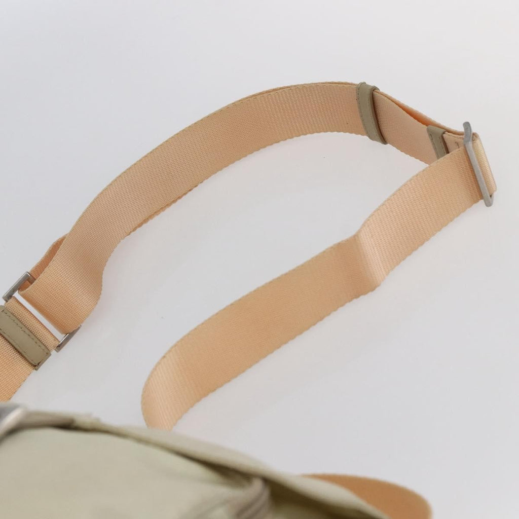 Prada Buckle Messenger Bag Tessuto Beige Nylon Shoulder Bag Bag