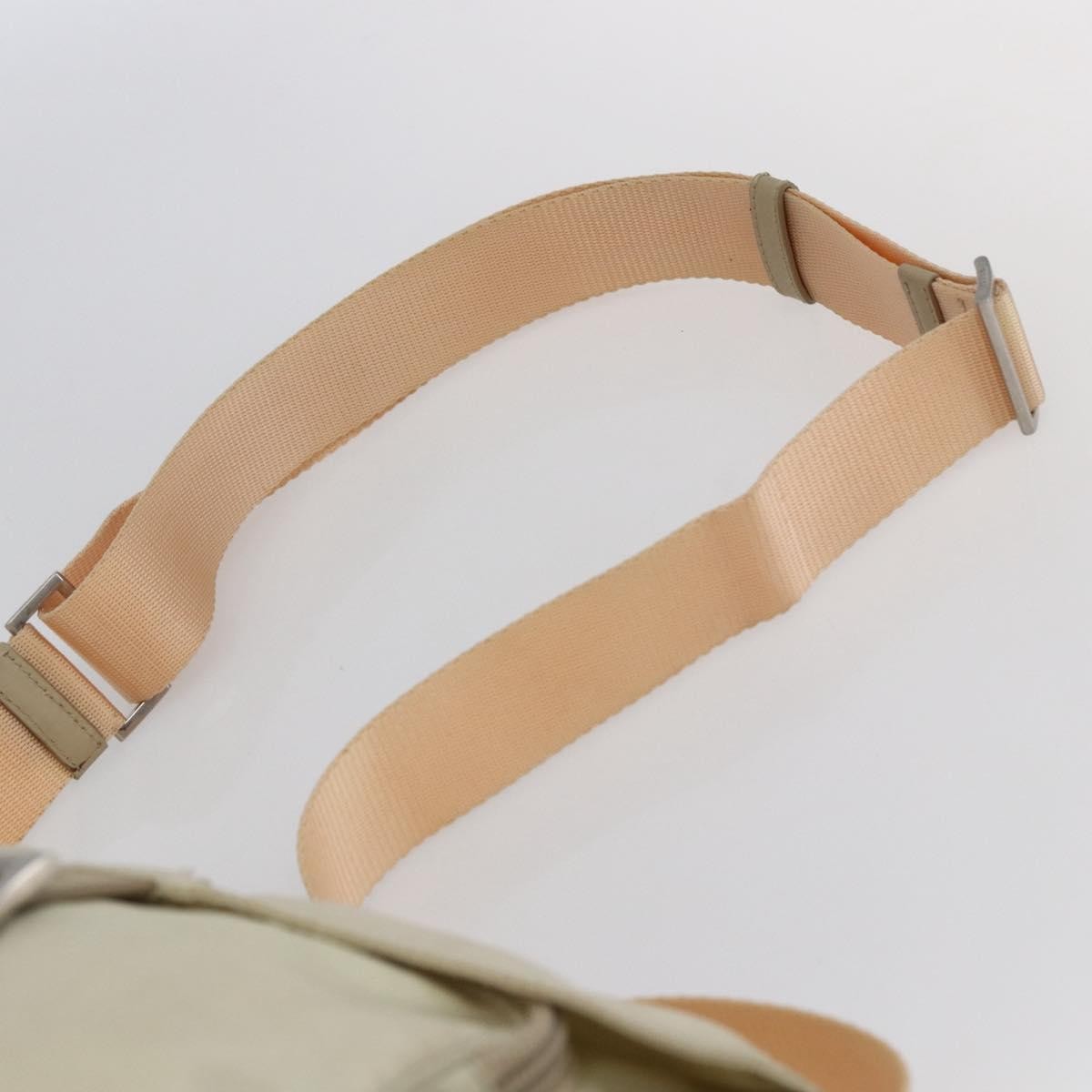 Prada Buckle Messenger Bag Tessuto Beige Nylon Shoulder Bag Bag