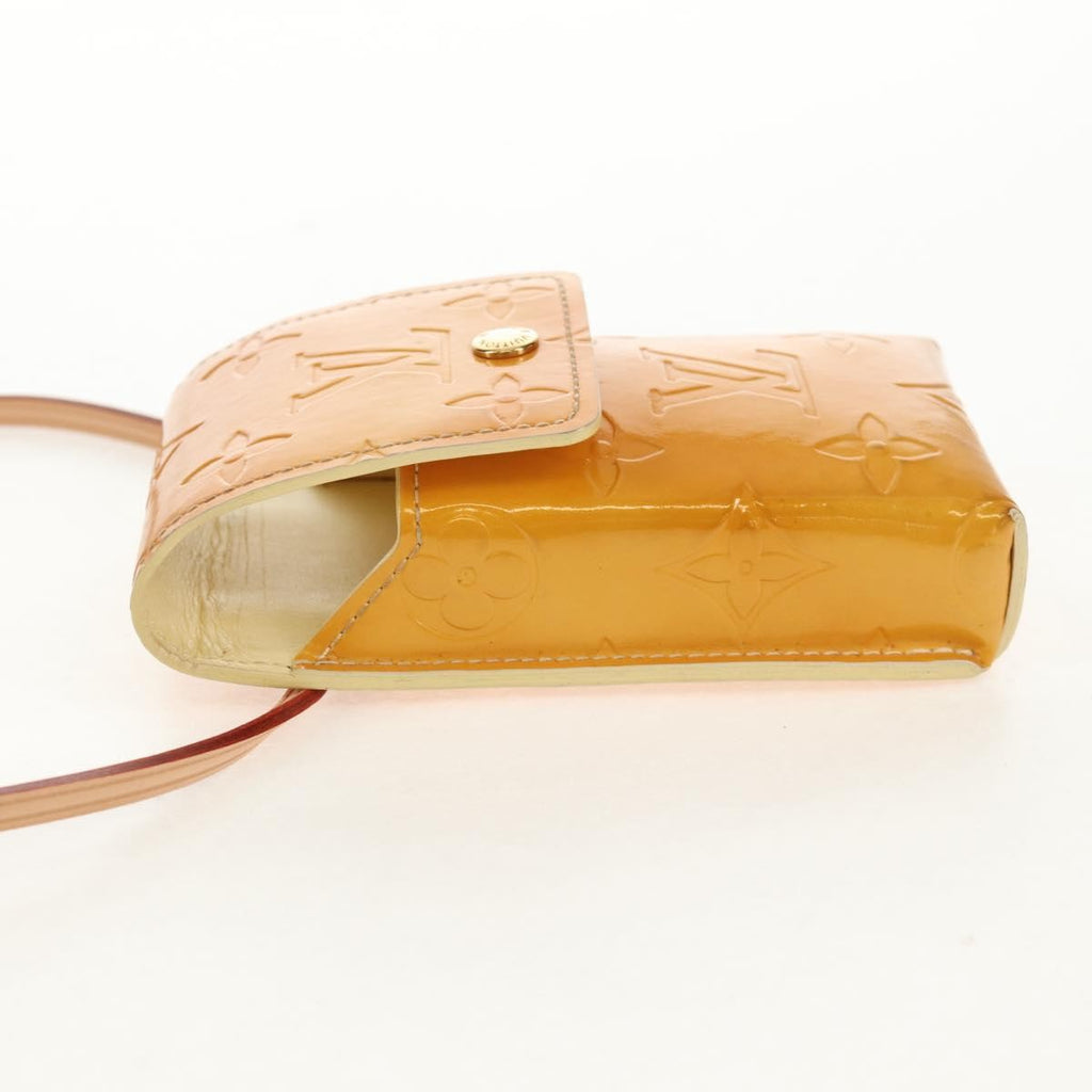 Louis Vuitton Walker Cigarette Case Holder Monogram Vernis Yellow Patent_Leather Clutche & Pouche Bag