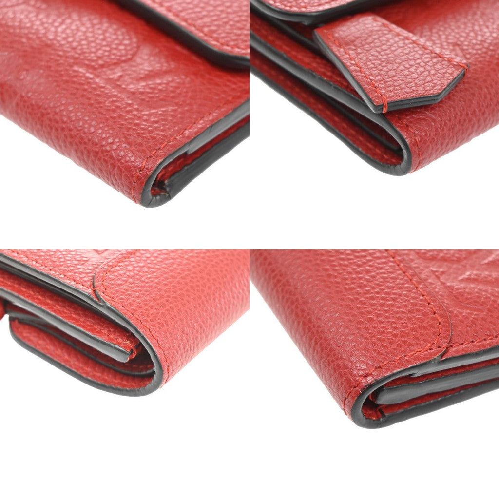 Louis Vuitton Pont Neuf Wallet Monogram Empreinte Leather Red Leather Wallets Accessory