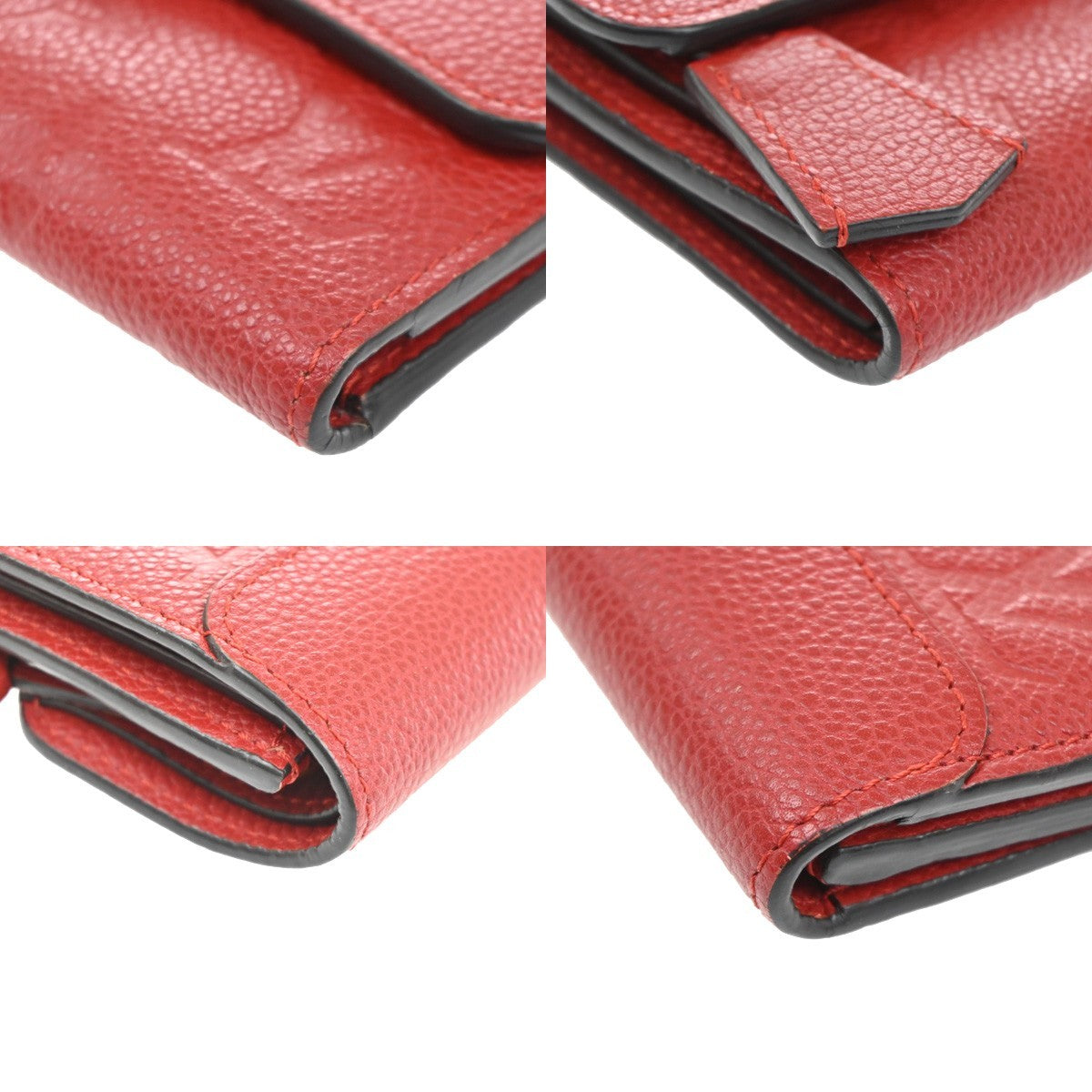 Louis Vuitton Pont Neuf Wallet Monogram Empreinte Leather Red Leather Wallets Accessory