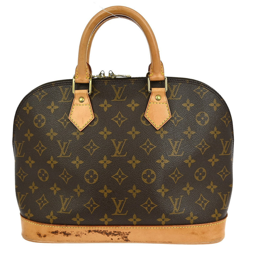 Louis Vuitton Alma Handbag Monogram Canvas Brown Canvas Handbag