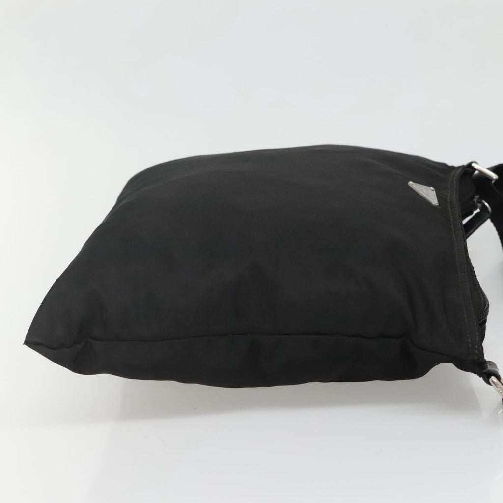 Prada Flat Messenger Bag Tessuto Black Nylon Shoulder Bag Bag