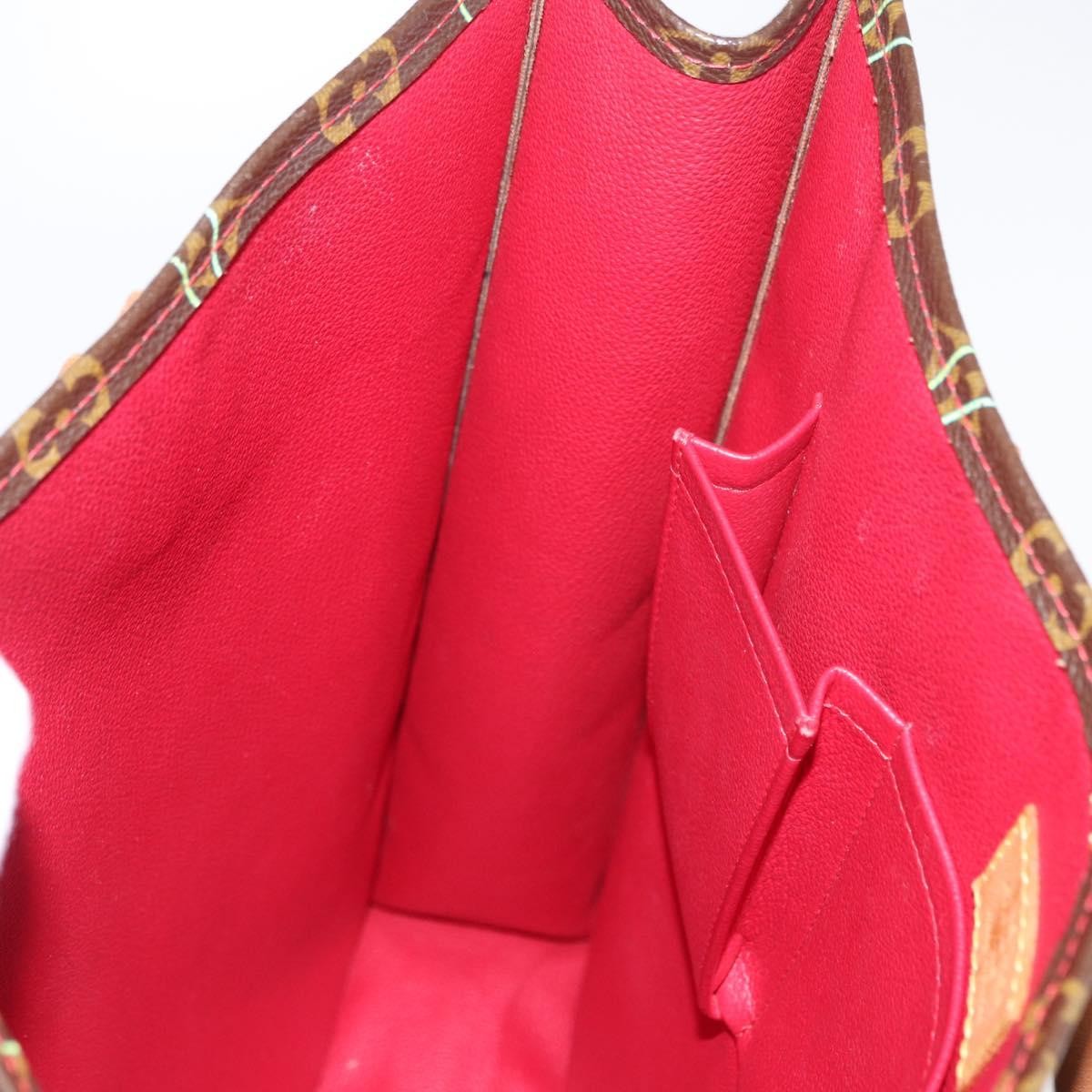 Louis Vuitton Sac Plat Bag Limited Edition Monogram Cerises Brown Canvas Handbag