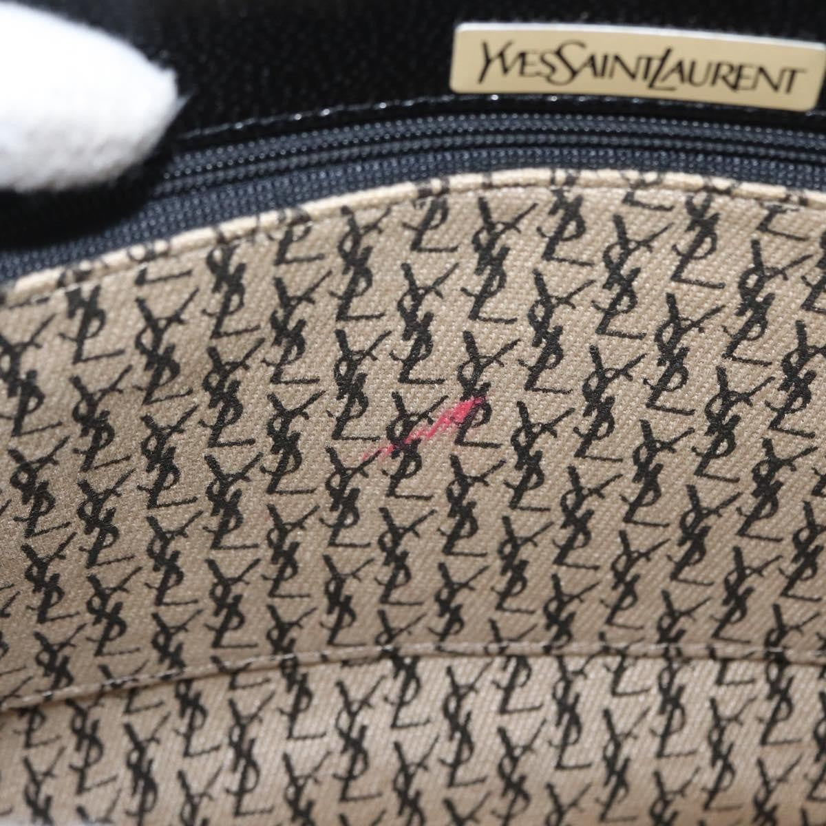 Saint Laurent Vintage Shoulder Bag Leather Black Leather Shoulder Bag Bag (Pre-Owned)
