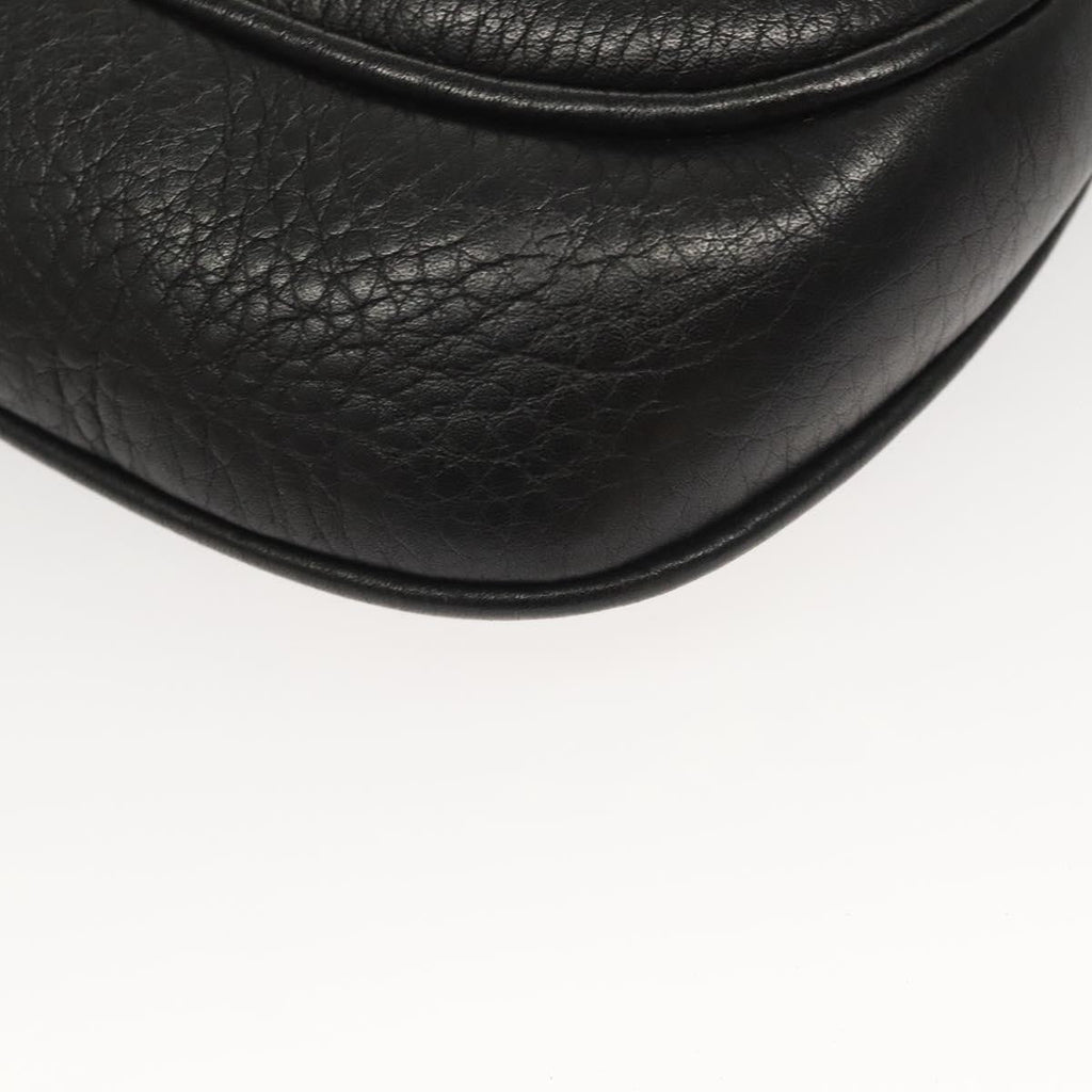 Prada Vintage Chain Flap Shoulder Bag Leather Black Leather Shoulder Bag Bag
