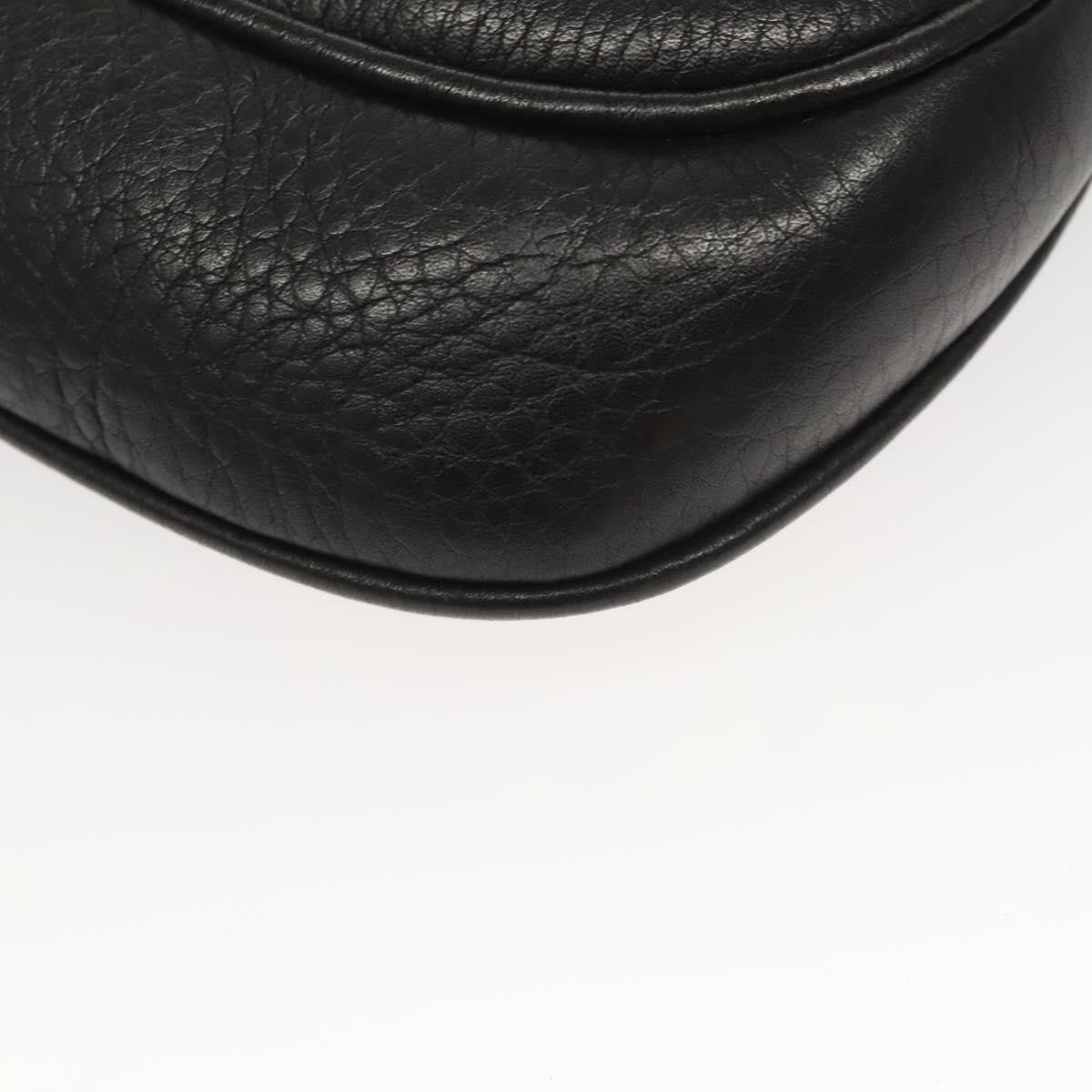 Prada Vintage Chain Flap Shoulder Bag Leather Black Leather Shoulder Bag Bag