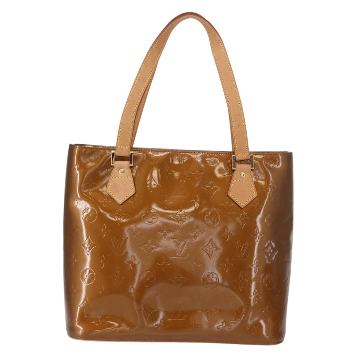 Louis Vuitton Houston Handbag Monogram Vernis Brown Patent_Leather Handbag