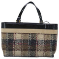 Burberry Nova Check Handbag Wool Beige Wool Handbag