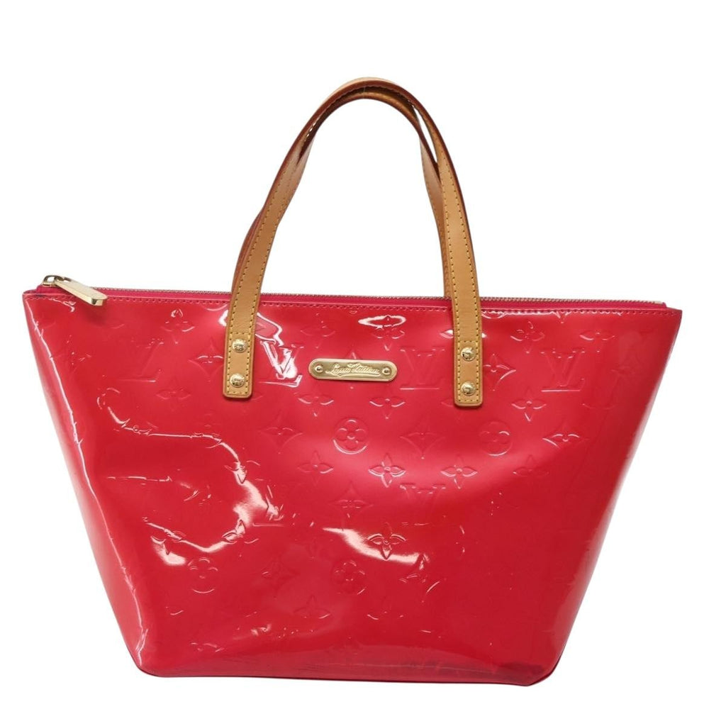 Louis Vuitton Bellevue Handbag Monogram Vernis Pink Patent_Leather Tote Bag