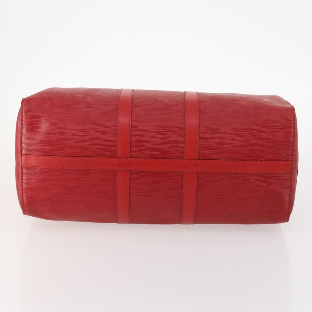 Louis Vuitton Keepall Bag Epi Leather Red Leather Travel Bag