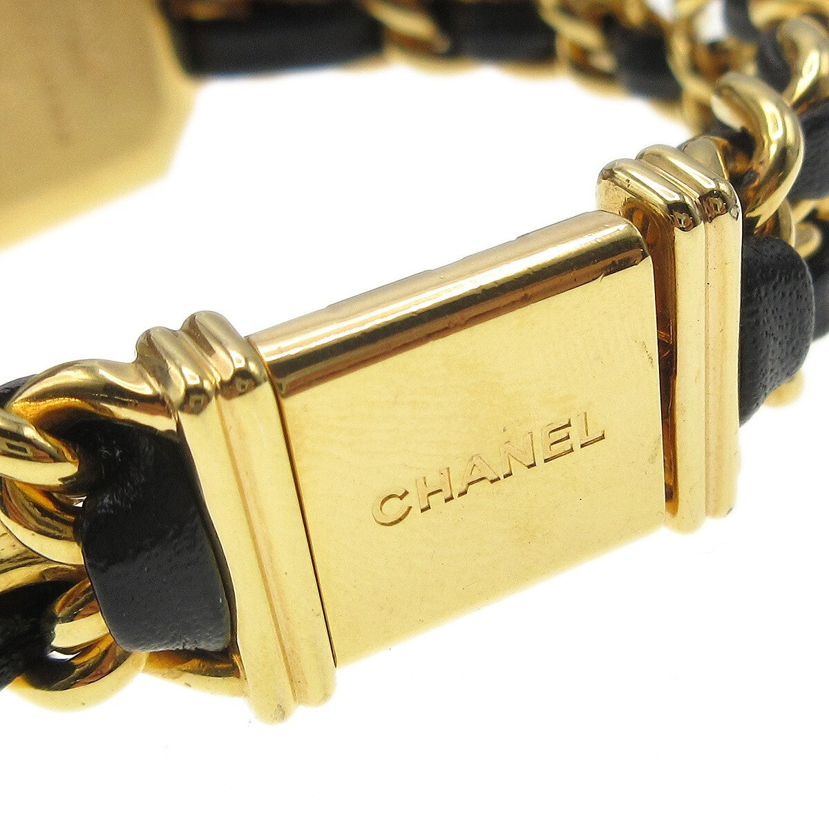 Chanel Premiere Rock Quartz Watch Plated Metal And Leather Watch