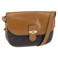 Christian Dior Vintage Honeycomb Shoulder Bag Canvas And Leather Brown Canvas Shoulder Bag Bag (Pre-Owned)