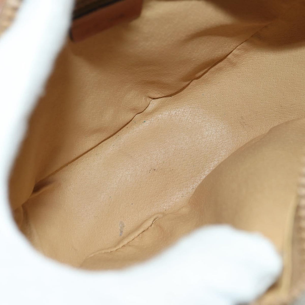 Celine Vintage Macadam Shoulder Bag Canvas And Leather Beige Canvas Shoulder Bag Bag