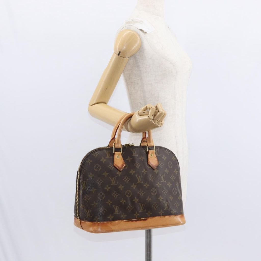 Louis Vuitton Alma Handbag Monogram Canvas Brown Canvas Handbag