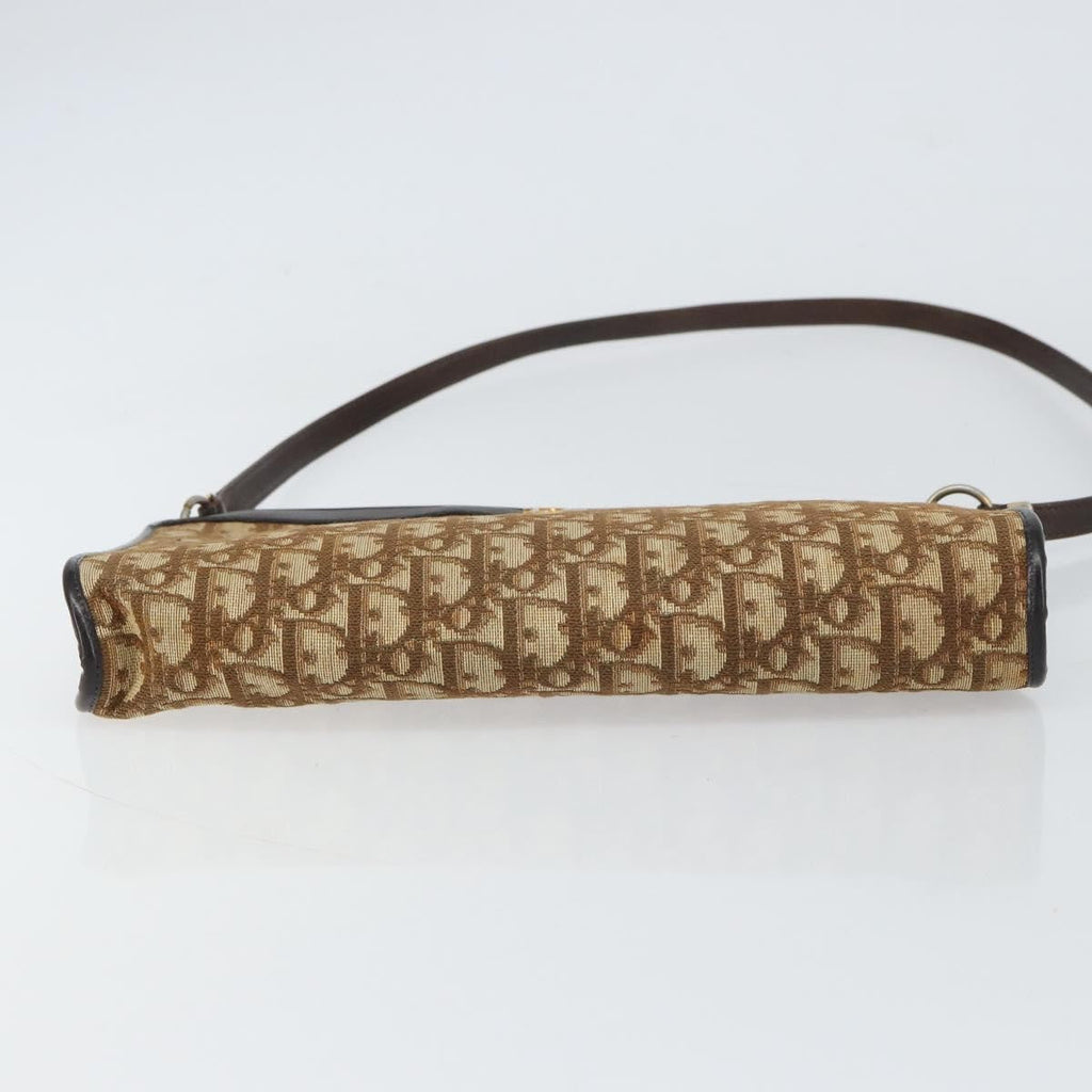 Christian Dior Vintage Trotter Shoulder Bag Canvas Beige Canvas Shoulder Bag Bag (Pre-Owned)