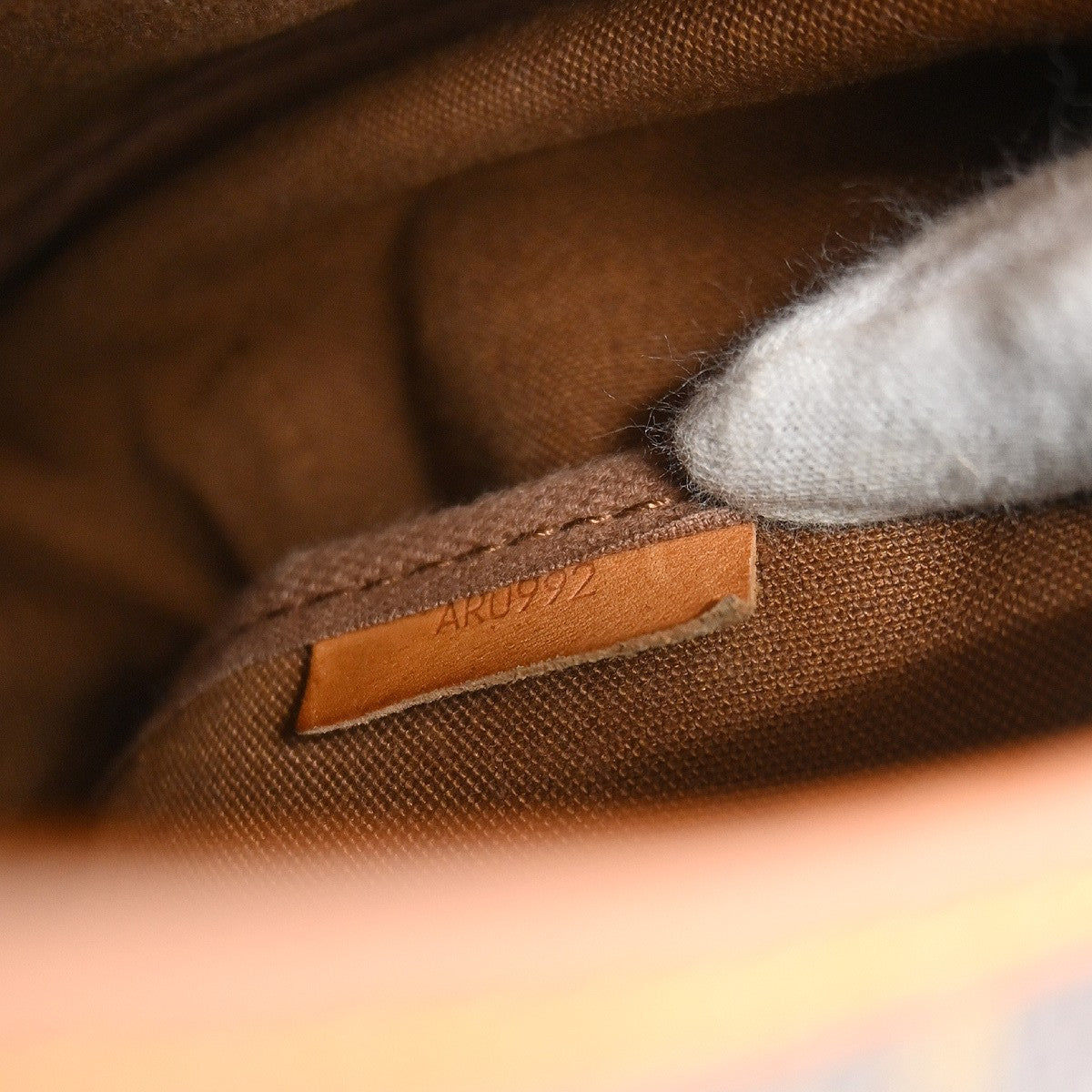 Louis Vuitton Saumur Handbag Monogram Canvas Brown Canvas Shoulder Bag