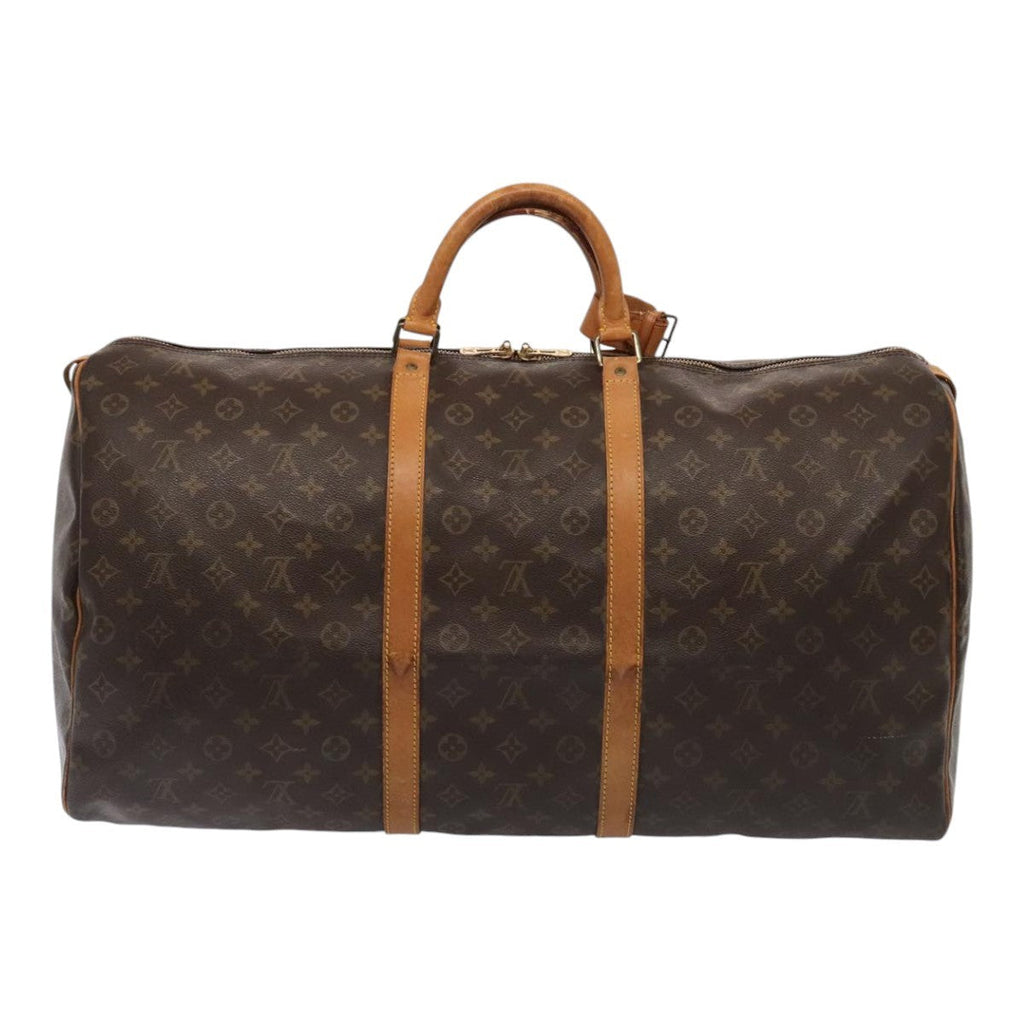 Louis Vuitton Keepall Bag Monogram Canvas Brown Canvas Travel Bag