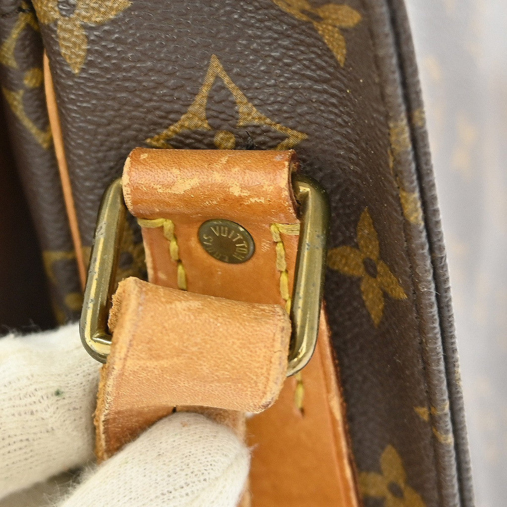 Louis Vuitton Cartouchiere Handbag Monogram Canvas Brown Canvas Shoulder Bag