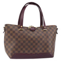 Louis Vuitton Hyde Park Handbag Damier With Leather Brown Canvas Handbag