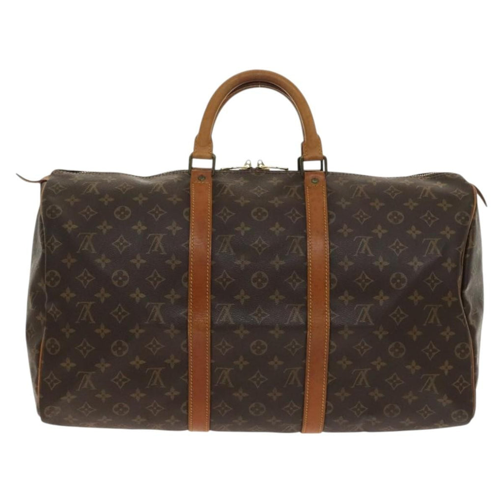 Louis Vuitton Keepall Bag Monogram Canvas Brown Canvas Travel Bag