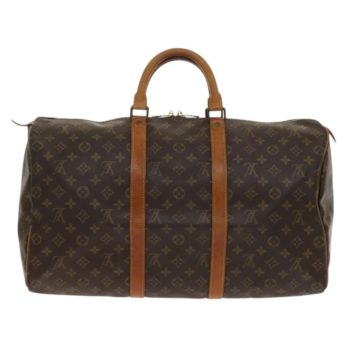 Louis Vuitton Keepall Bag Monogram Canvas Brown Canvas Travel Bag