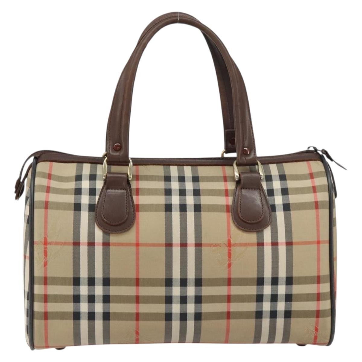 Burberry Nova Check Handbag Nova Check Canvas Beige Canvas Handbag