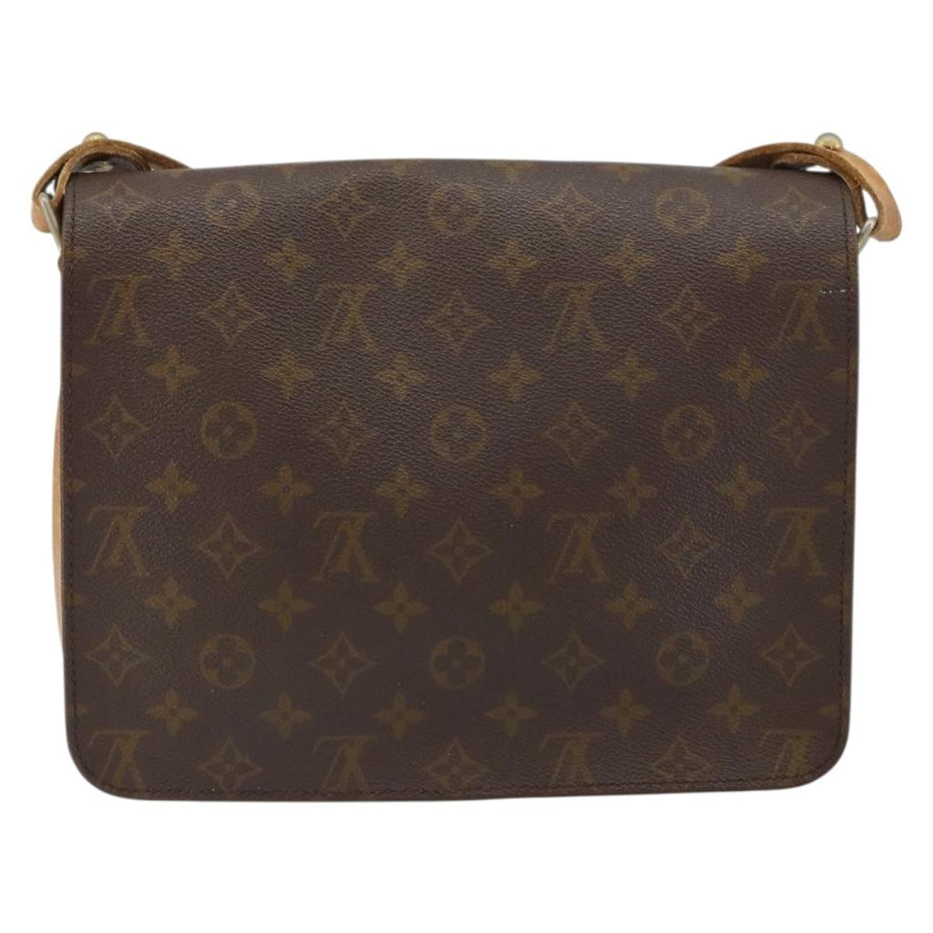 Louis Vuitton Cartouchiere Handbag Monogram Canvas Brown Canvas Shoulder Bag