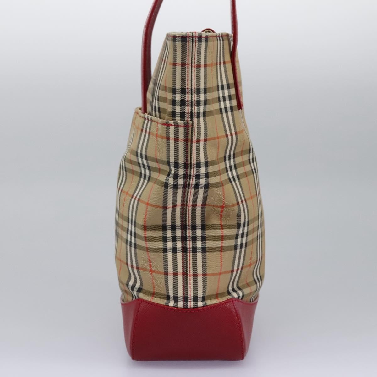 Burberry Nova Check Tote Canvas Check Pattern Beige Canvas Tote Bag