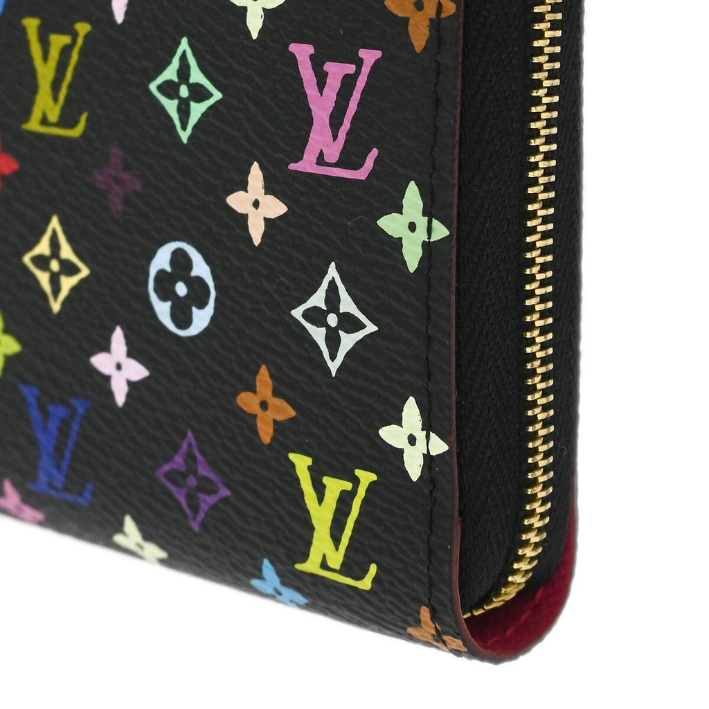 Louis Vuitton Porte-Monnaie Zippy Wallet Monogram Multicolor Black Canvas Wallets Accessory